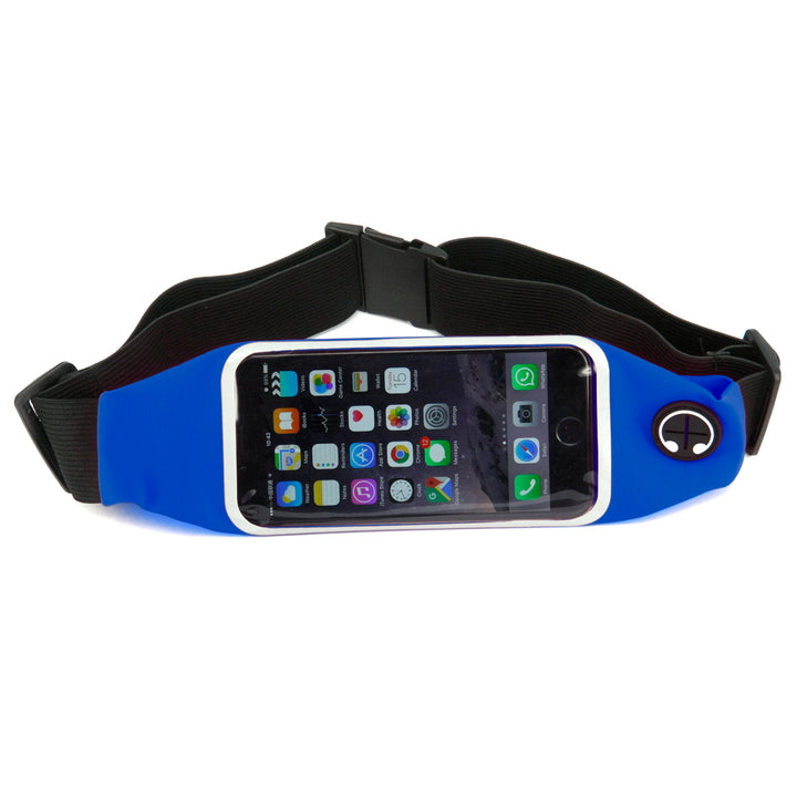 WB02-BL Sports running waist bag with touch screen