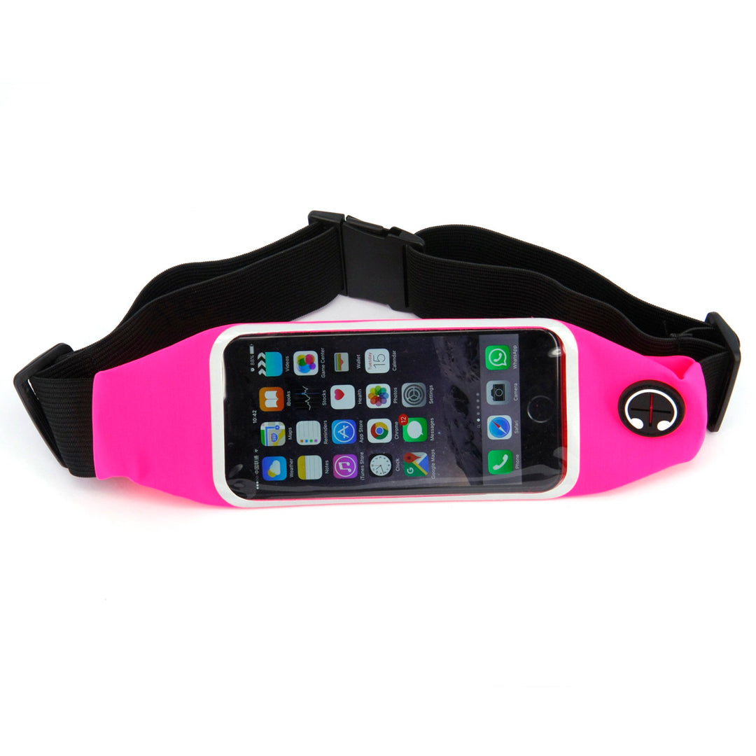 WB02-RD Sports running waist bag with touch screen