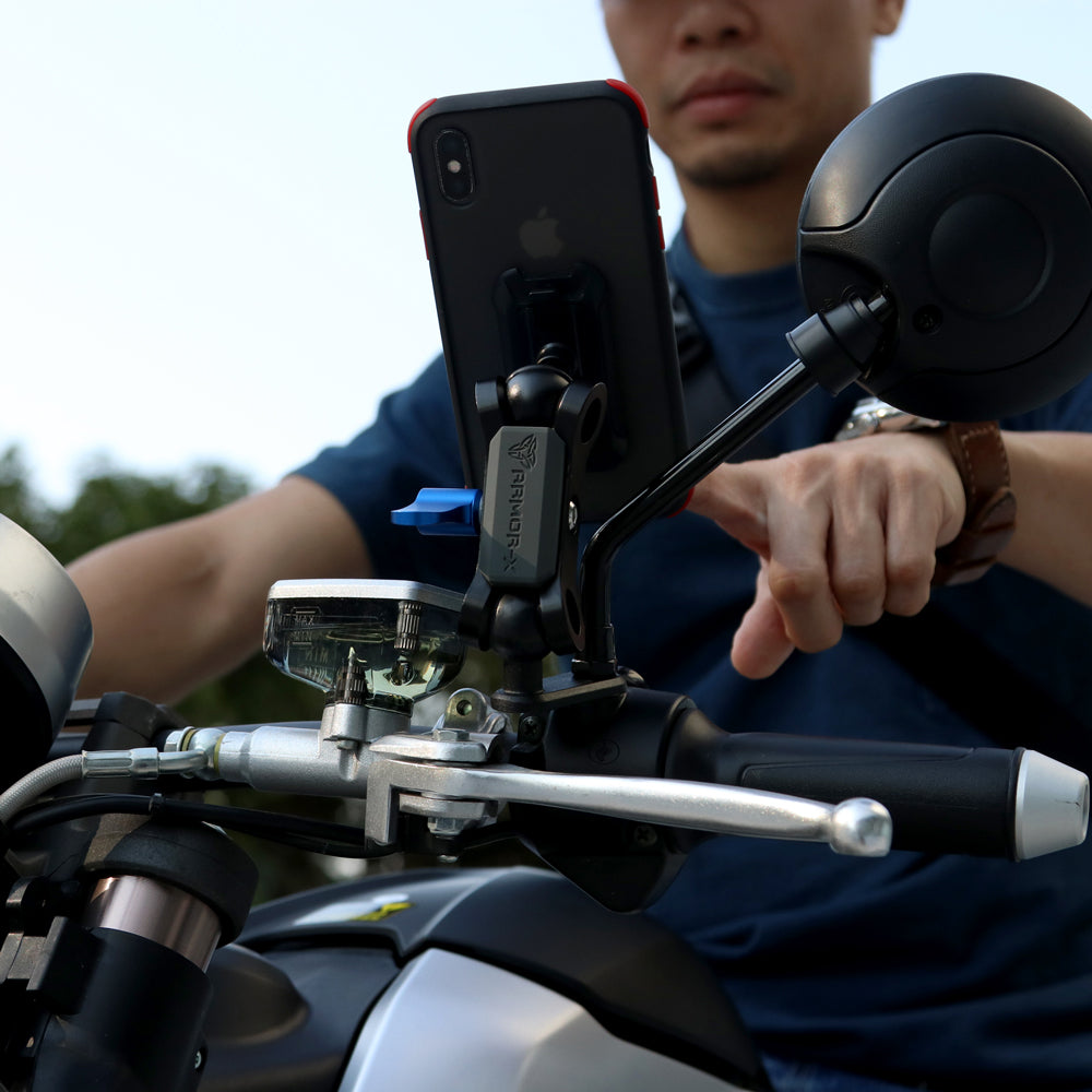 Armor X ONE-LOCK Motorcycle Mirror Mount TYPE-K for phone
