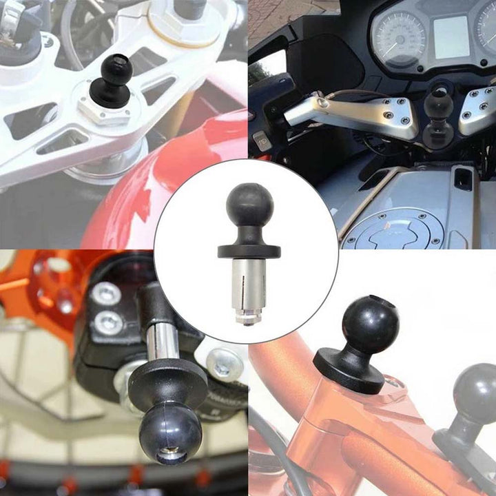 Motorcycle Bike Mount Fork Stem Base with Ball Head | ONE-LOCK for Phone