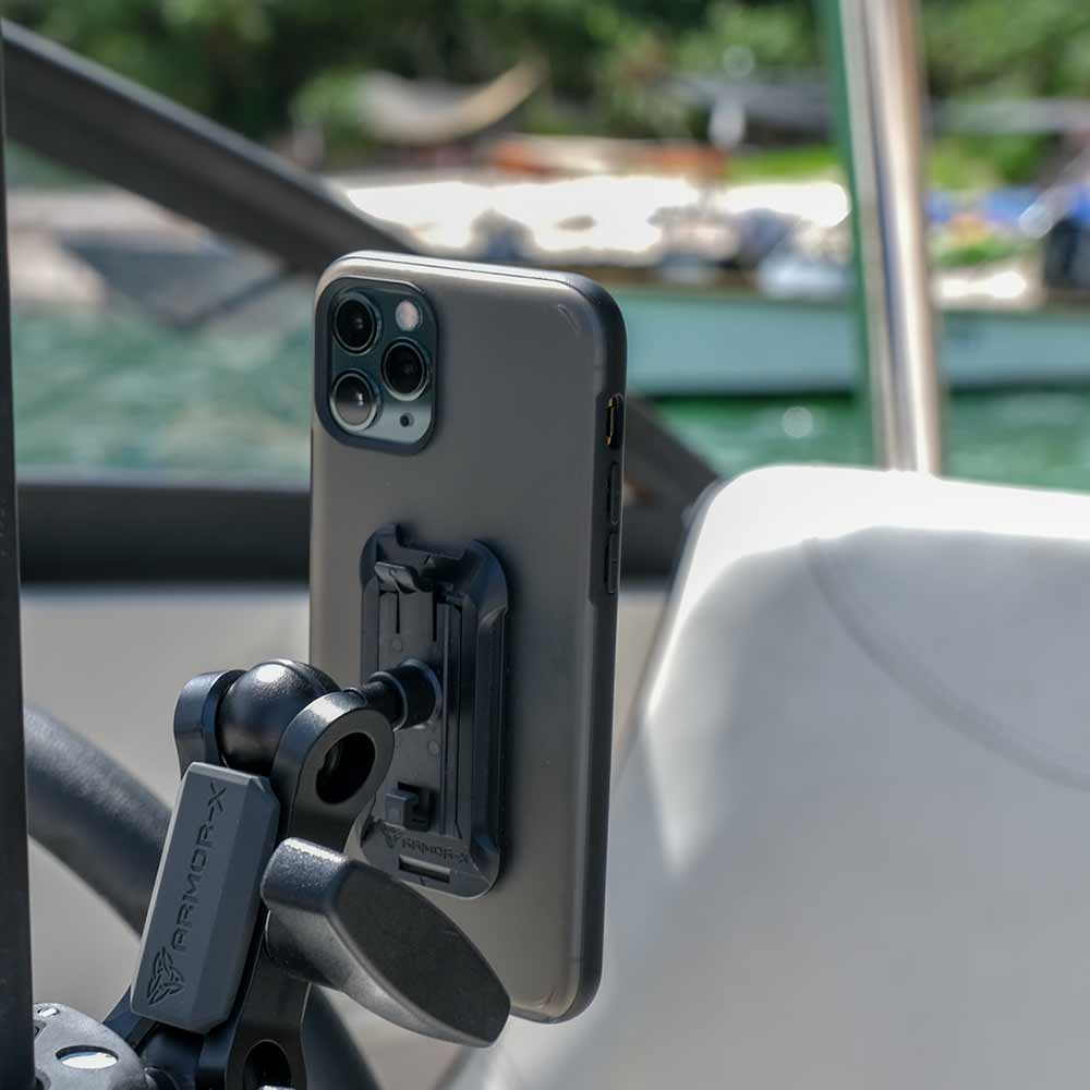 KIT-XP8K-BX | Boat Kit | ONE-LOCK U-Bolt Bar Mount with Shockproof Case for iPhone 