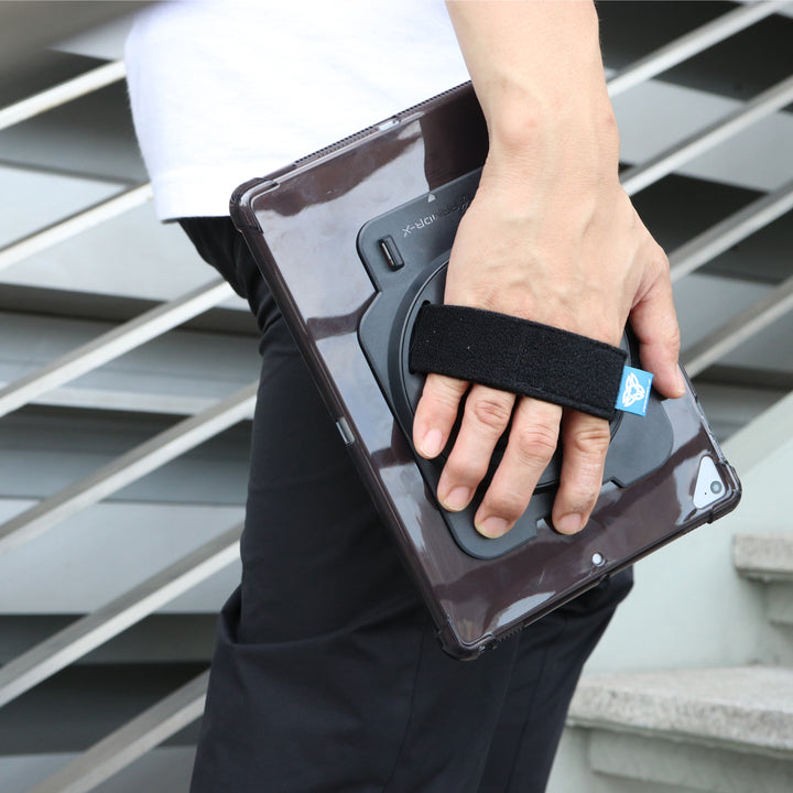 ZUN-iPad-PR3 | iPad Air (3rd Gen.) 2019  | 4 corner protection case w/ hand strap & kickstand