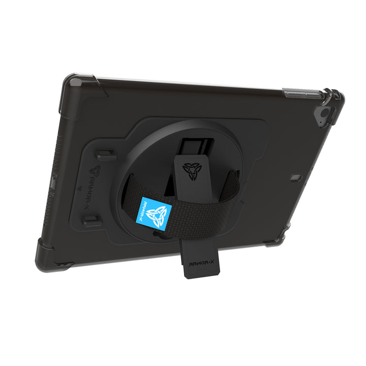 ZUN-iPad-PR3 | iPad Air (3rd Gen.) 2019  | 4 corner protection case w/ hand strap & kickstand