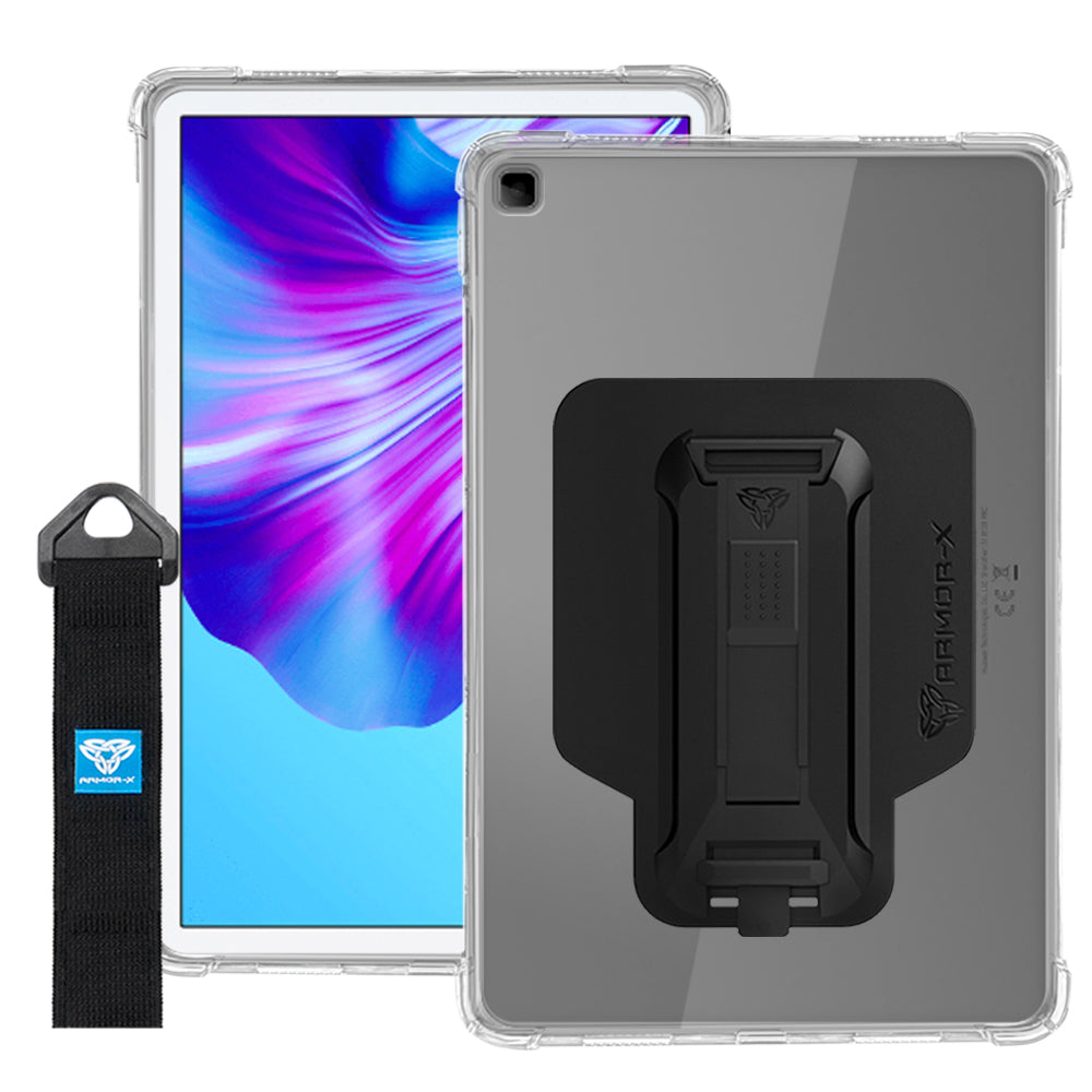 ARMOR-X Honor Pad X8 shockproof case, impact protection cover with hand strap and kick stand. One-handed design for your workplace.
