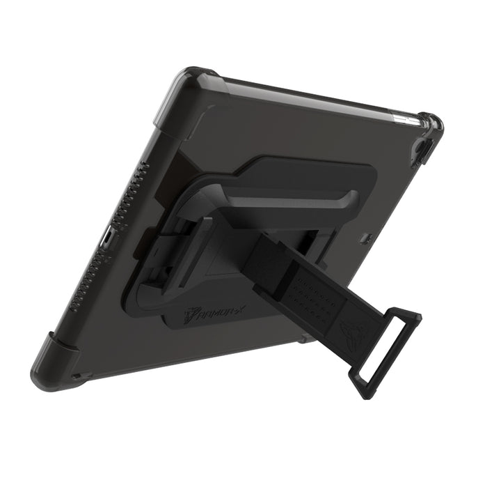 ZXS-iPad-N3 | IPAD 10.2 (7TH & 8TH & 9TH GEN.) 2019 / 2020 2021 | 4 corner protection case w/ hand strap kick stand & X-mount