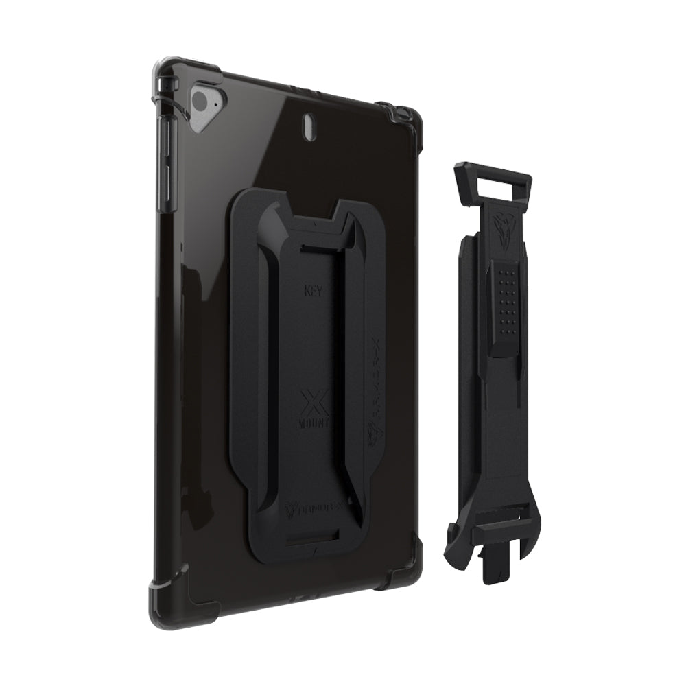 ZXS-iPad-A2 | iPad air 1 / air 2 | 4 corner protection case w/ hand strap kick stand & X-mount